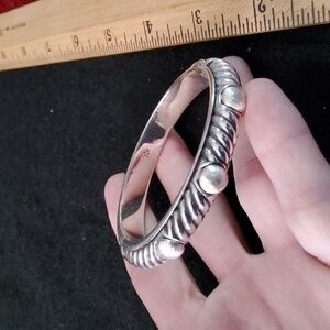 Brighton Hinged Magnetic Silver-tone Clamper Bracelet